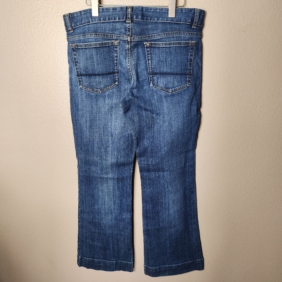 Lands End Womens Low Rise Fit & Flare Dark Wash Jeans-Size 33 - Picture 5 of 12